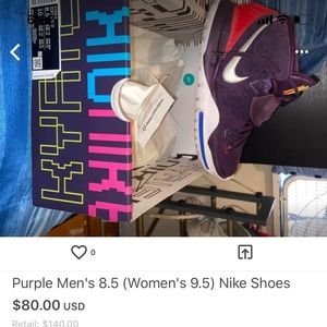 Kriye 6s basketball sneaker purple with pink eye